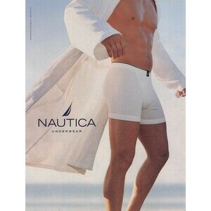 NAUTICA UNDERWEAR Briefs Tighty Whitey Men Gay Interest Print Ad Pinup Poster
